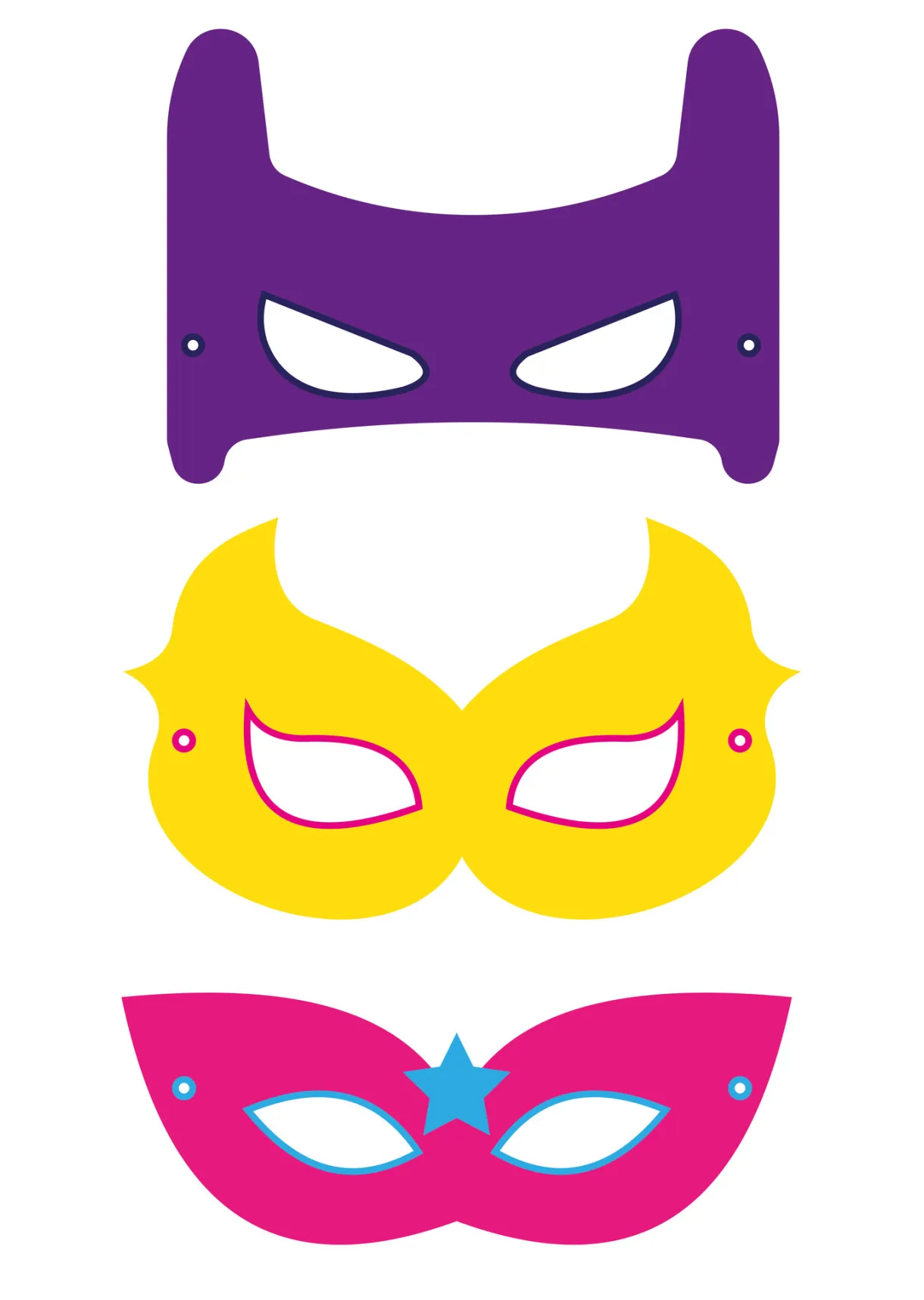 Superhero mask template