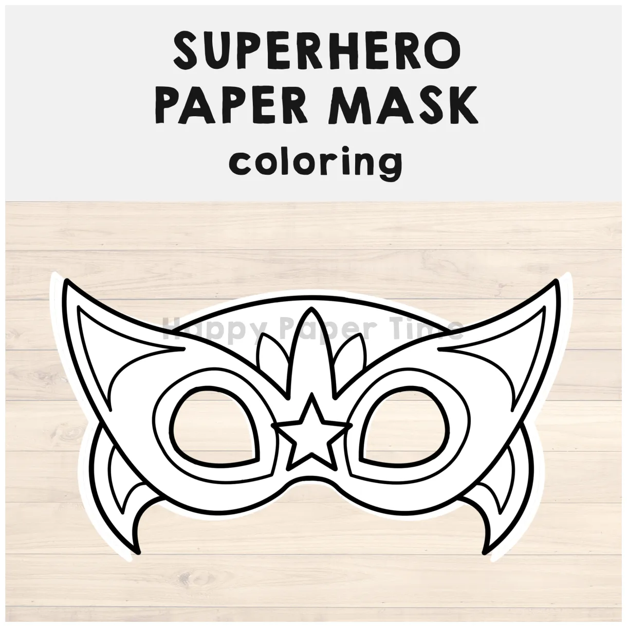 Paper Superhero Mask Template