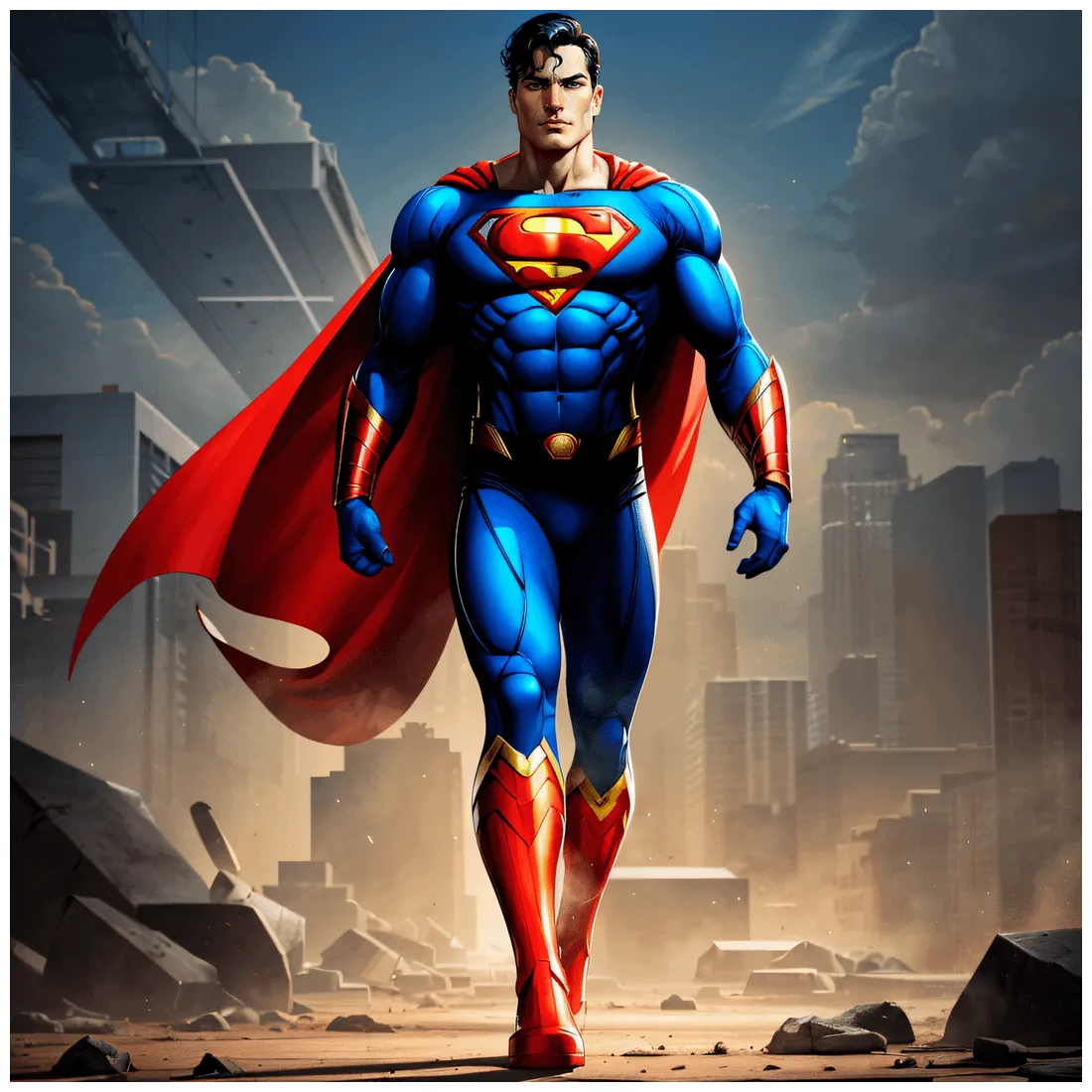 Playing around with the idea of a future superman created by an ai