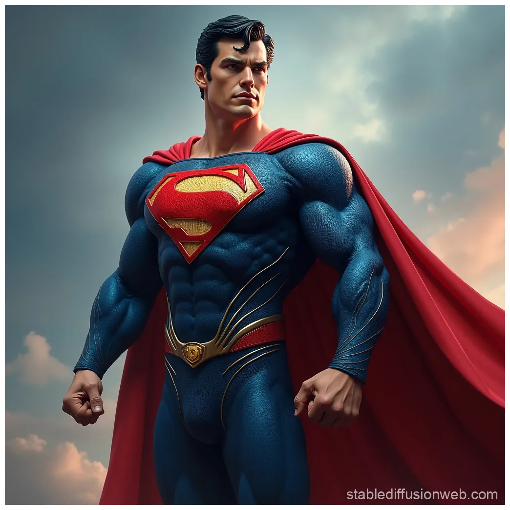 Superman overcoming obstacles stable diffusion online