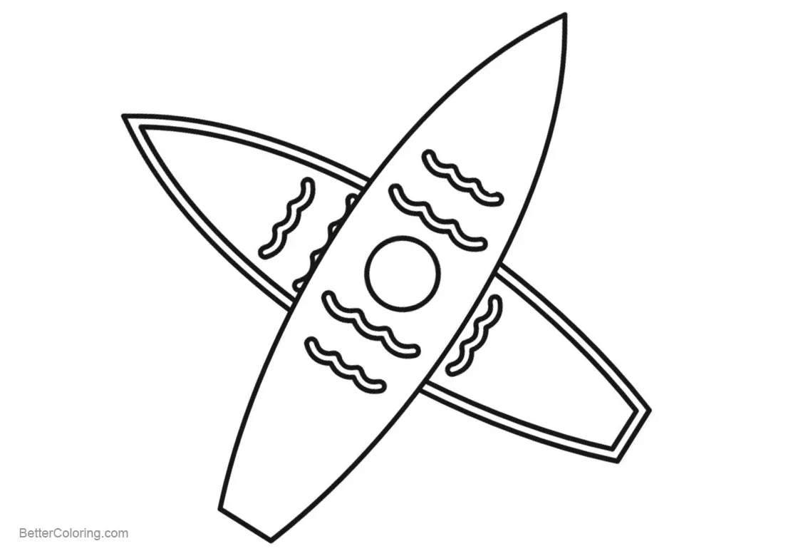 S two surfboards free printable coloring pages