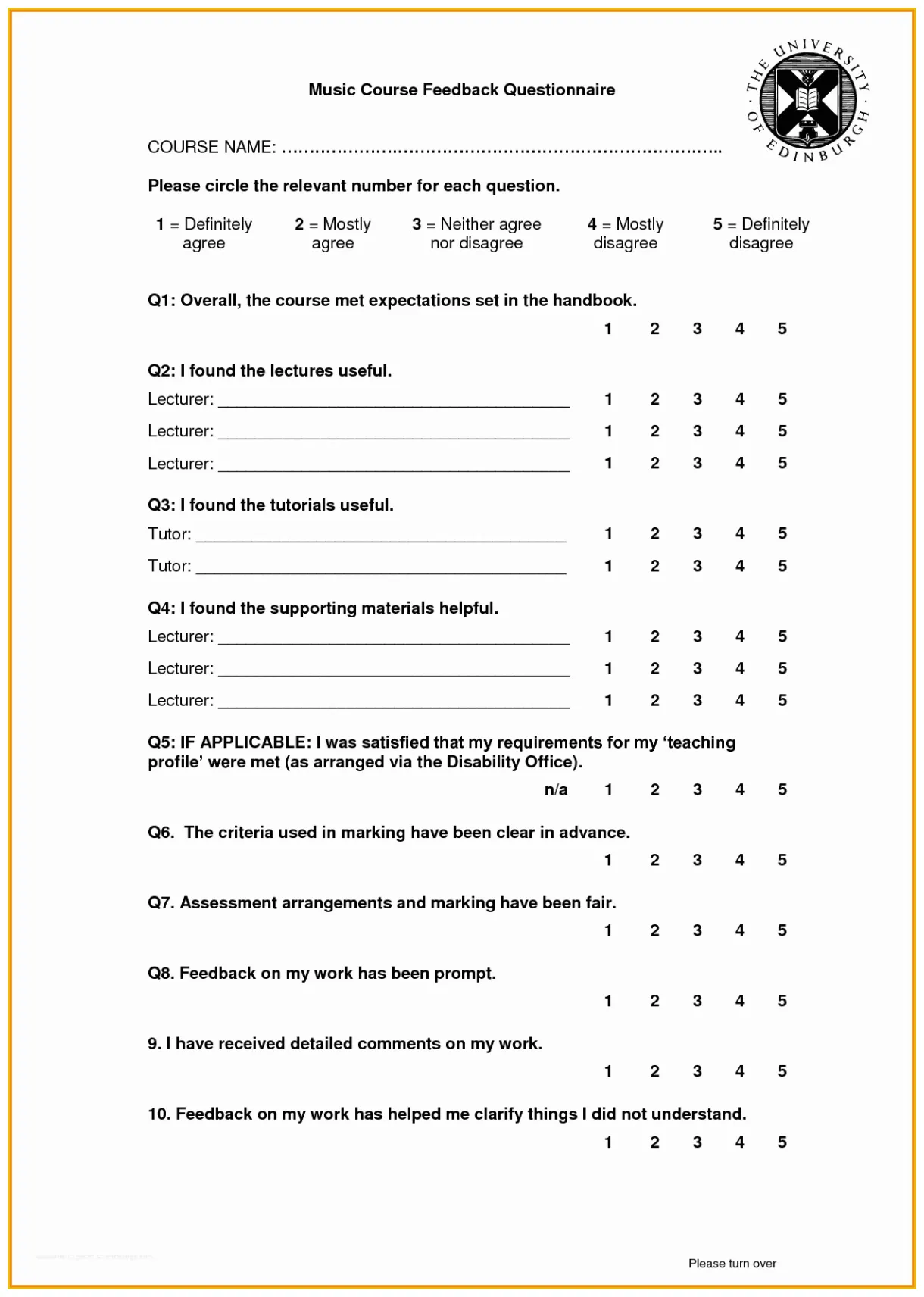 Questionnaire survey