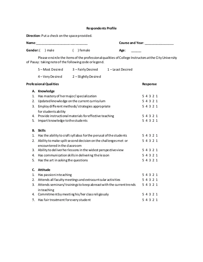 Questionnaire survey