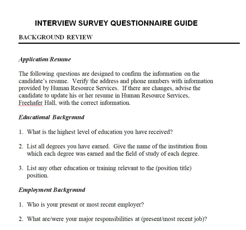 Download 50+ survey questionnaire examples in ms word day to day email