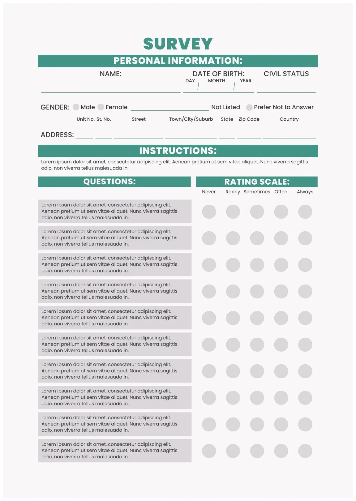 Questionnaire survey sample how to pretest and pilot a survey
