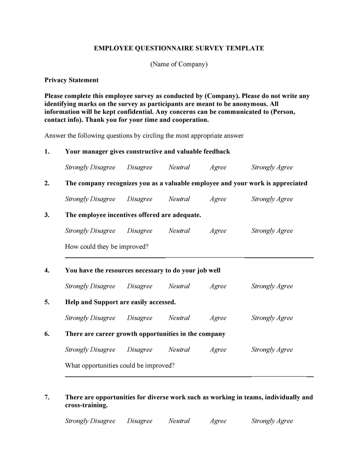 Questionnaire Survey