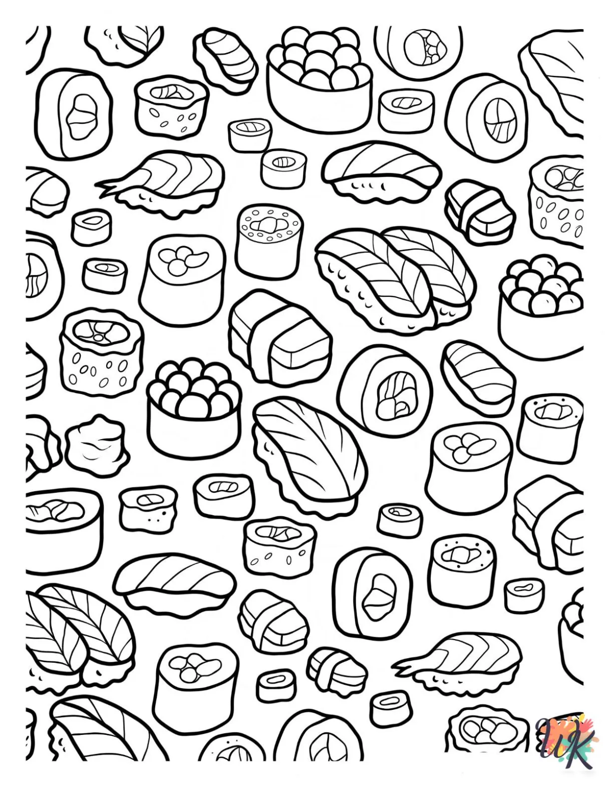 20 sushi coloring pages for kids colorinngpageswk
