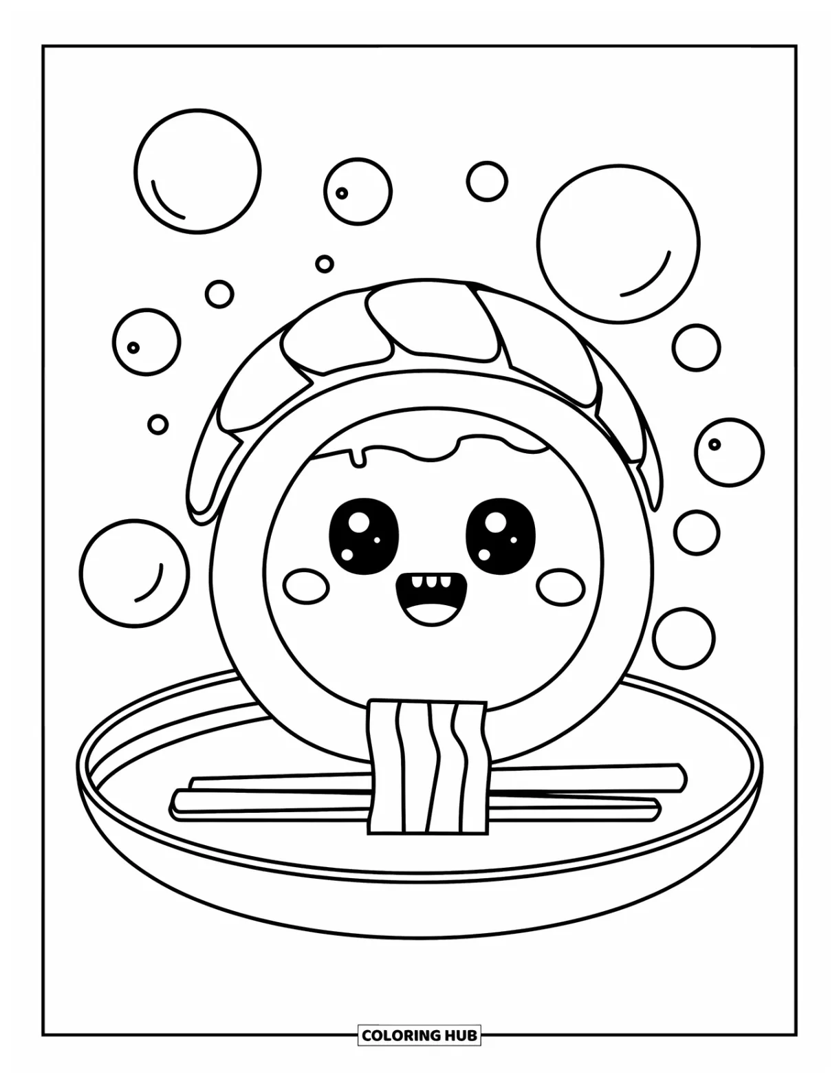 70+ sushi coloring pages for kids & adults free printable pdfs