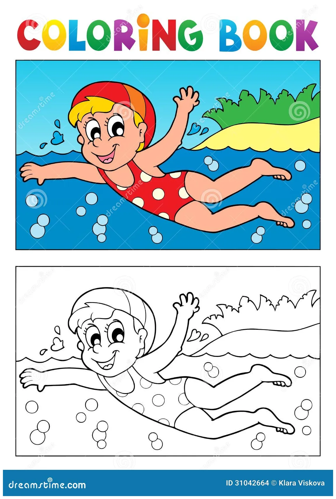 Swimmer coloring page cartoondealer #50763468