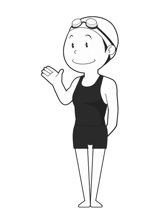 Coloring page swimmer free printable coloring pages img 30750