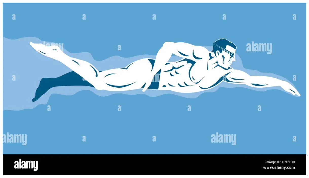 Swimmer freestyle retro stock vector & art alamy