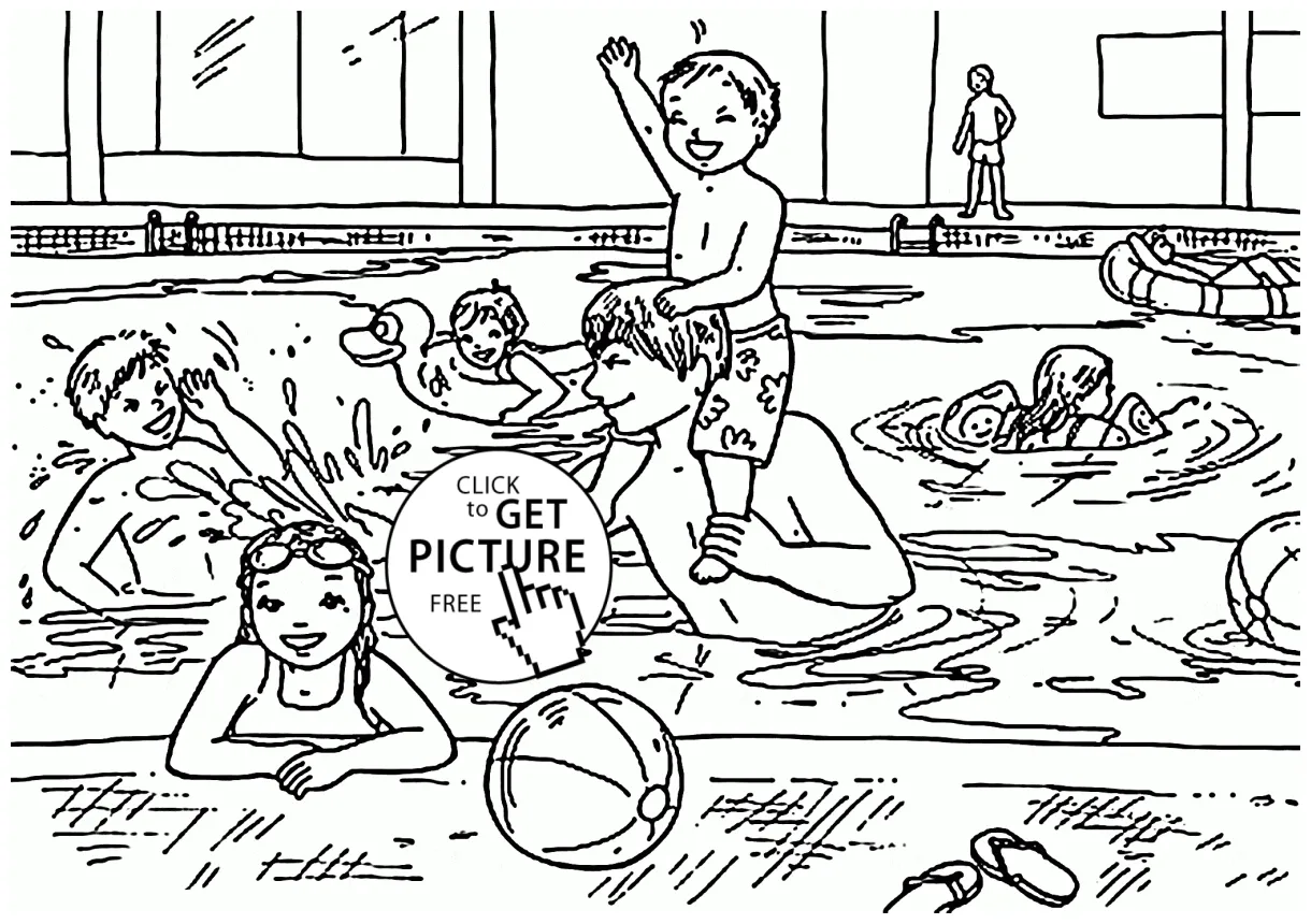 Swimming Coloring Pages To Print - Coloring Home