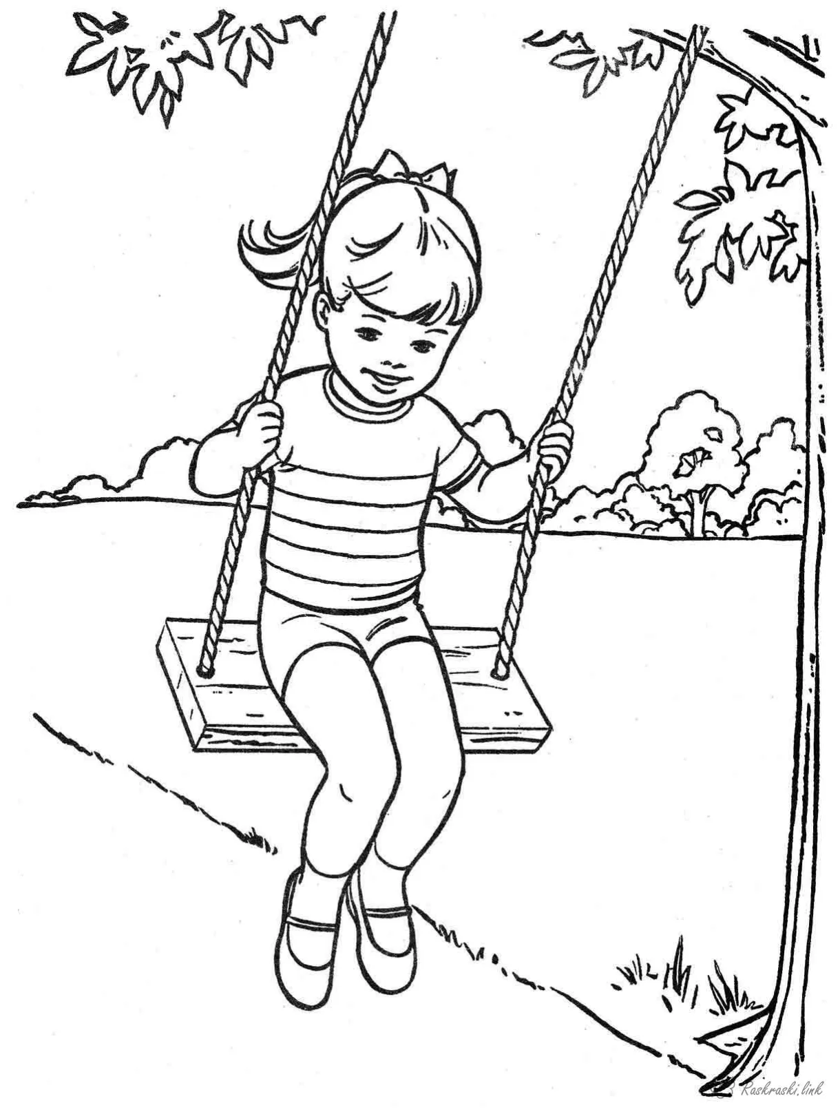 Swing set coloring coloring pages