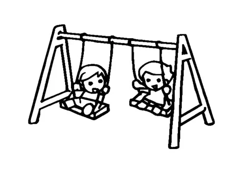 Swing set coloring page at getcolorings free printable colorings
