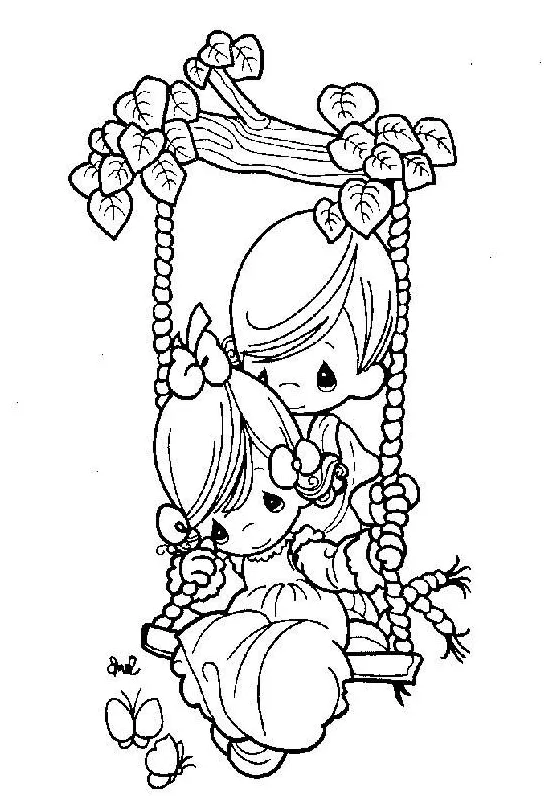 Swing set coloring coloring pages