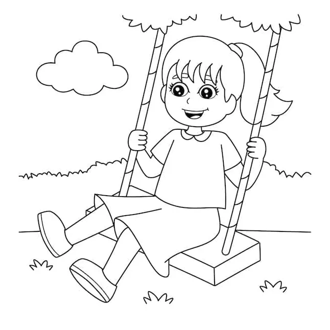 Free printable swing coloring page free printable coloring pages for kids