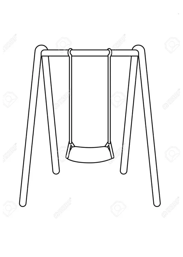 Swing set coloring pages [2025] printable coloring page