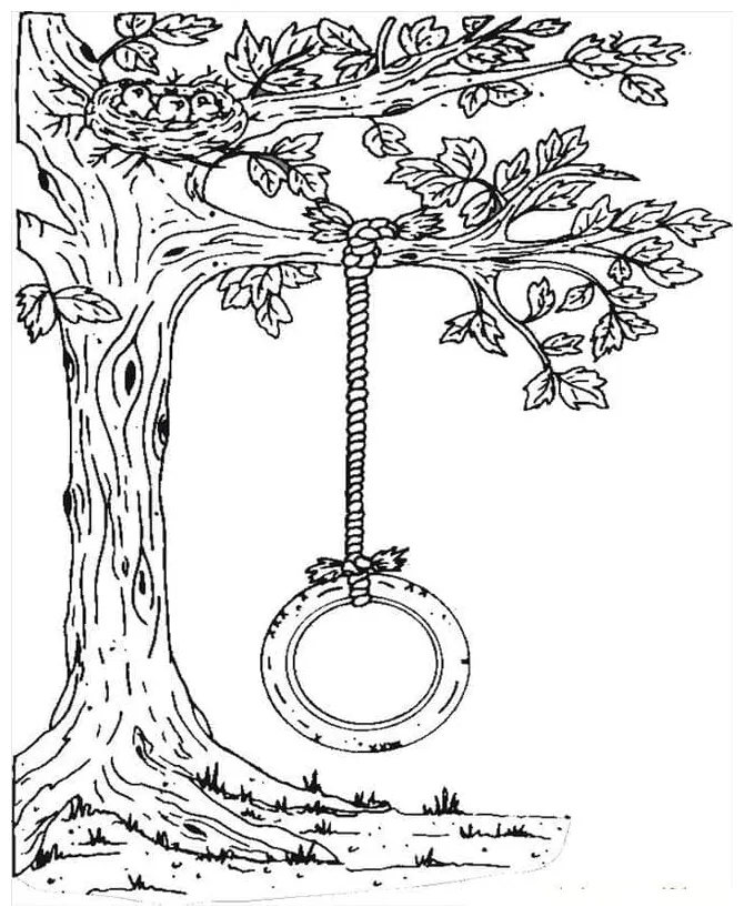 Printable swing coloring page free printable coloring pages for kids