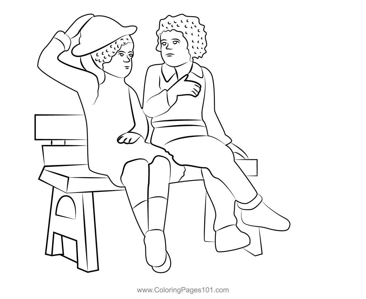 Bench coloring pages coloring nation