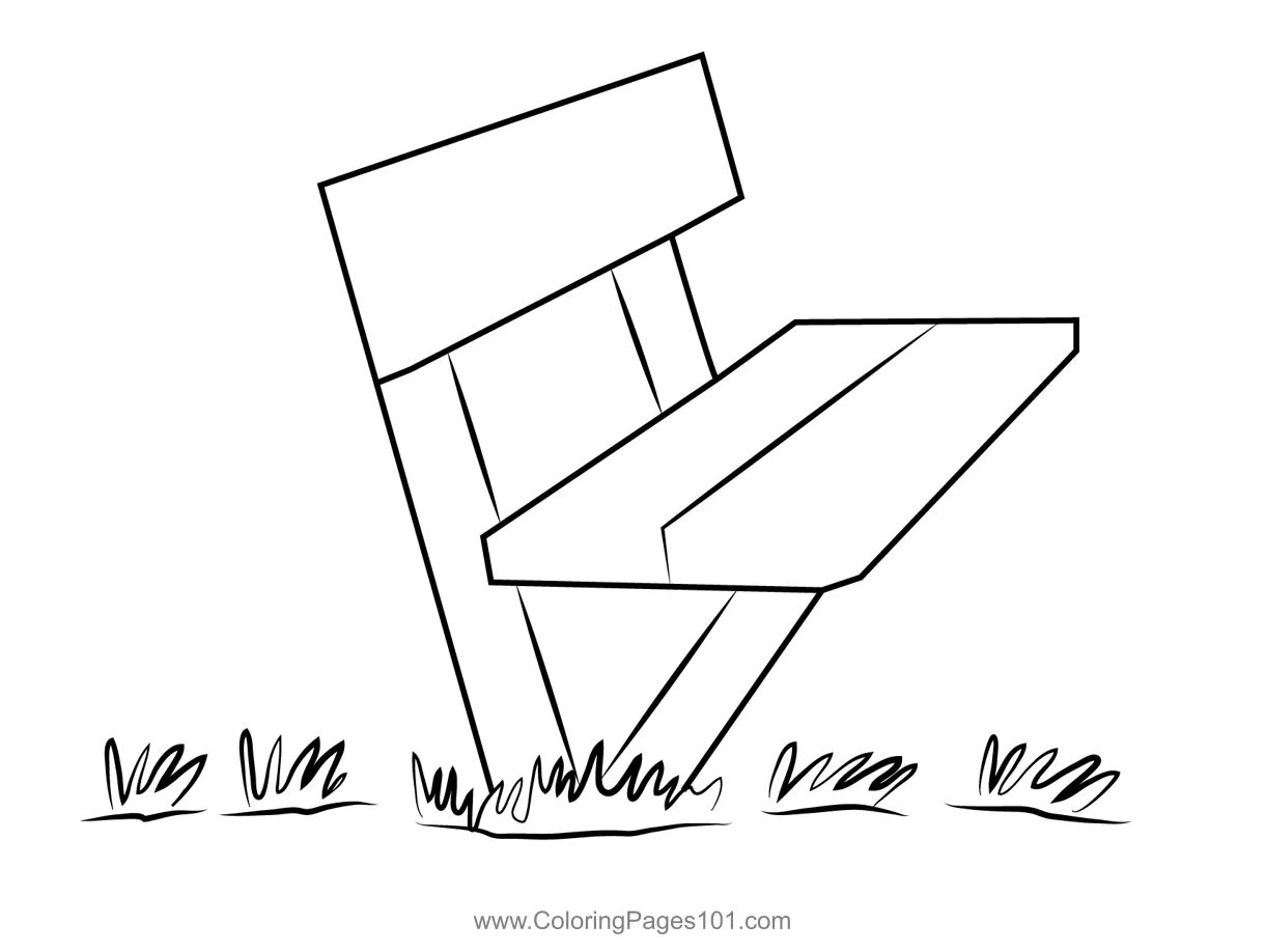 Old wooden bench coloring page for kids free furnitures printable printable coloring page