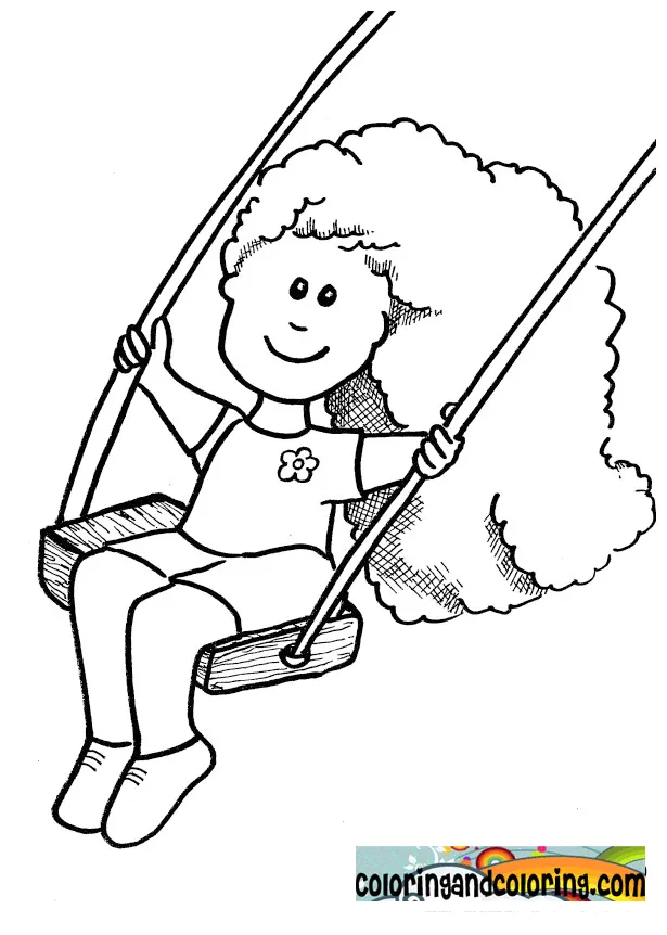 Swing coloring page coloring home
