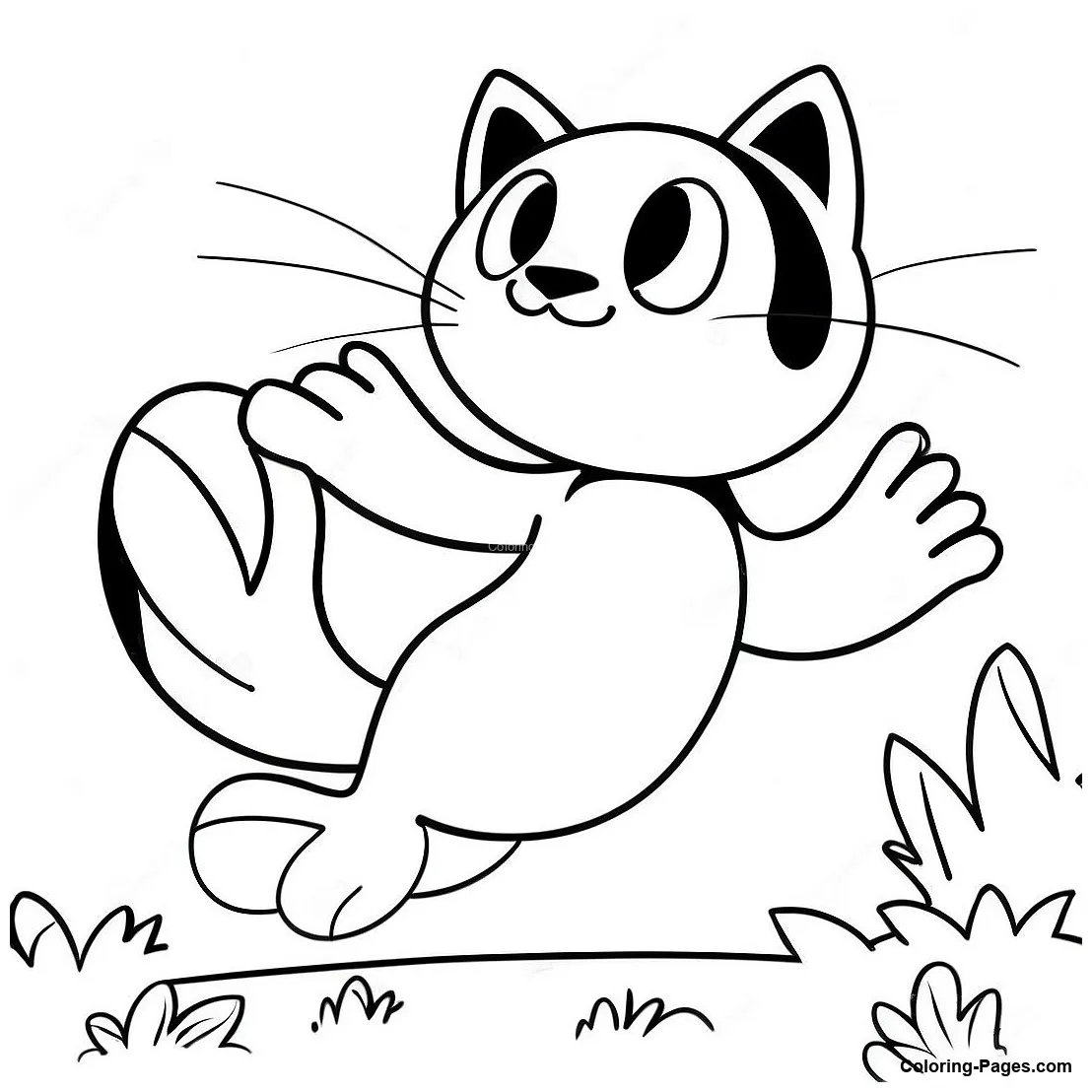 Sylvester the cat chasing tweety coloring page coloring-pages