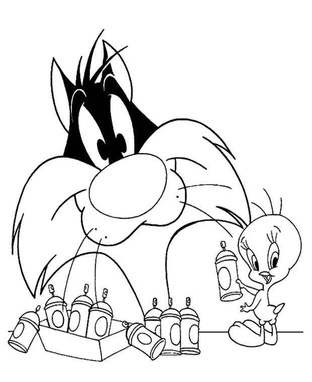 Sylvester & tweety picture for toddlers