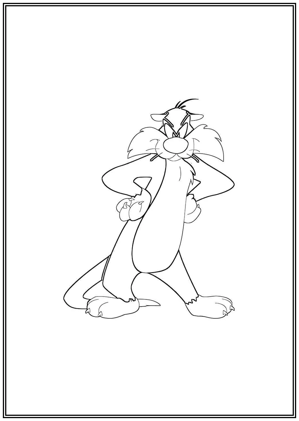Sylvester the cat coloring pages free printable pdf totalcoloring
