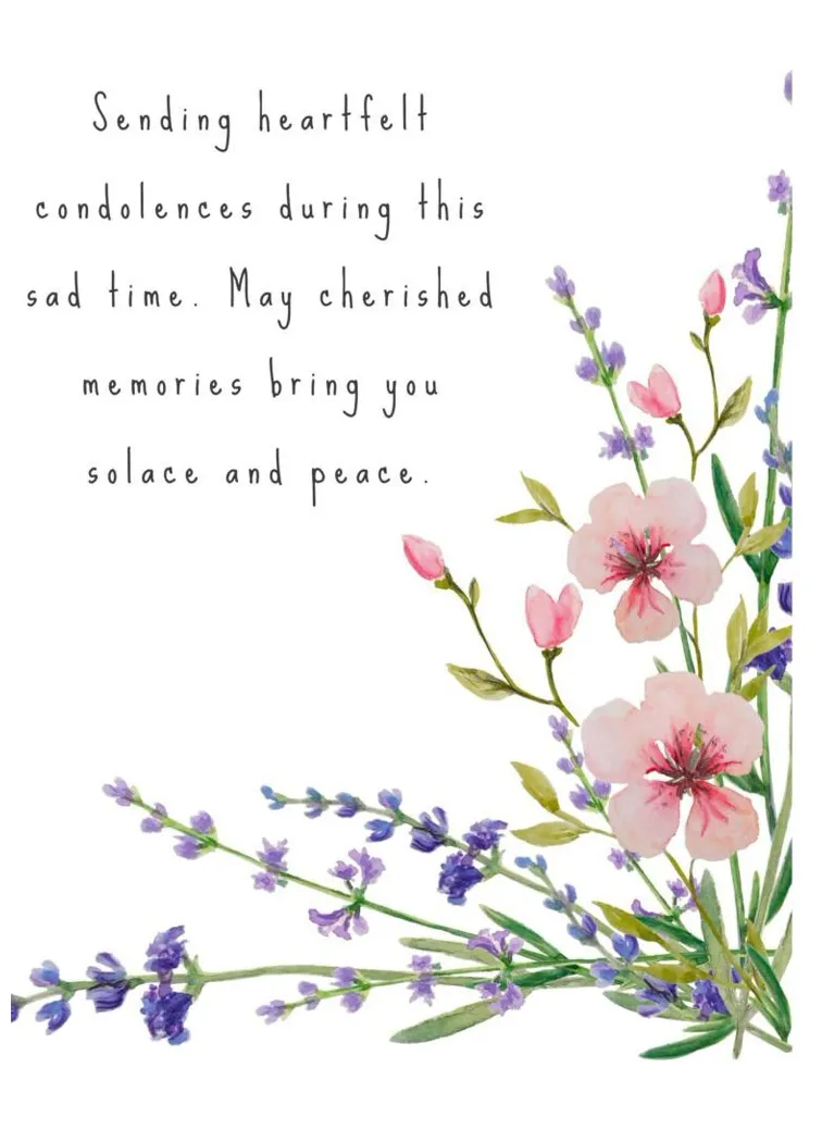 Printable sympathy messages cards printables hub sympathy messages