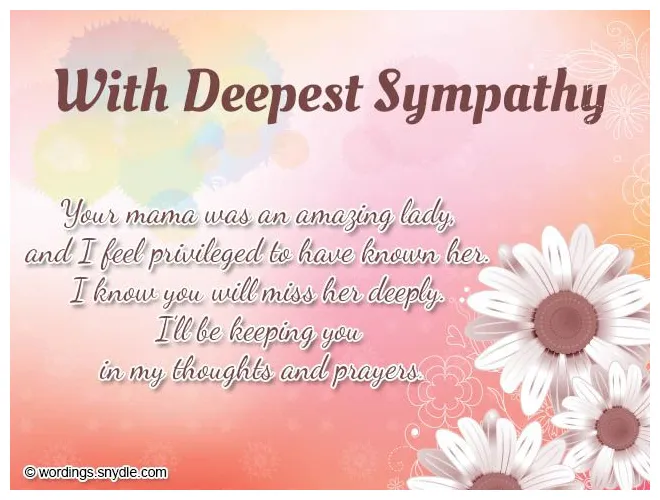 Sympathy messages and sympathy card wordings