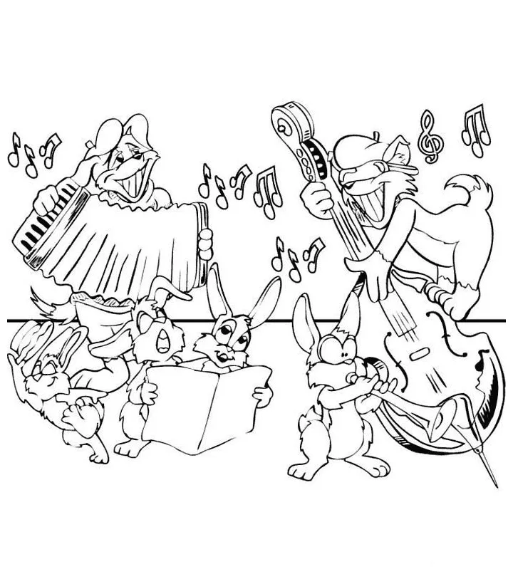 Orchestra coloring page at getcolorings free printable colorings