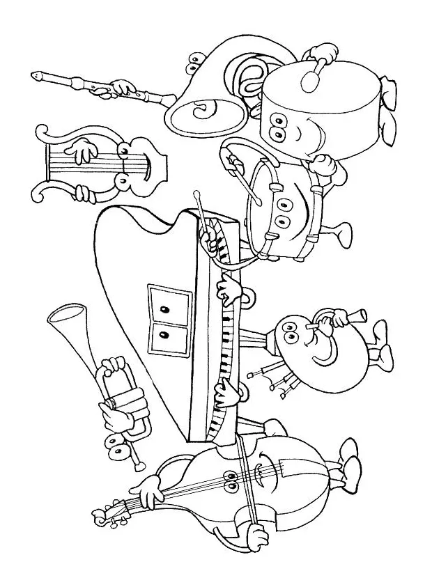 Orchestra coloring page at getcolorings free printable colorings