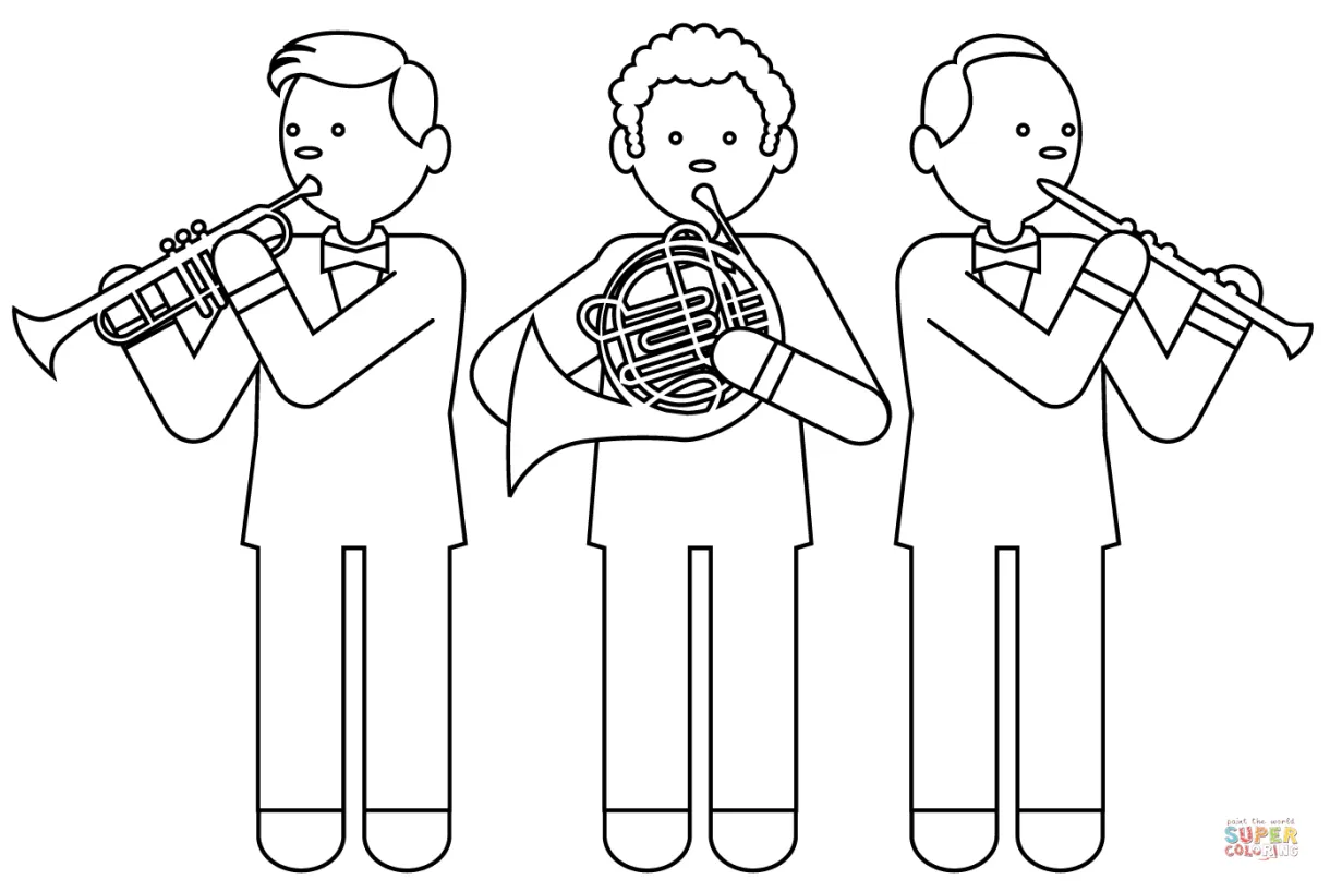 Orchestra coloring page free printable coloring pages