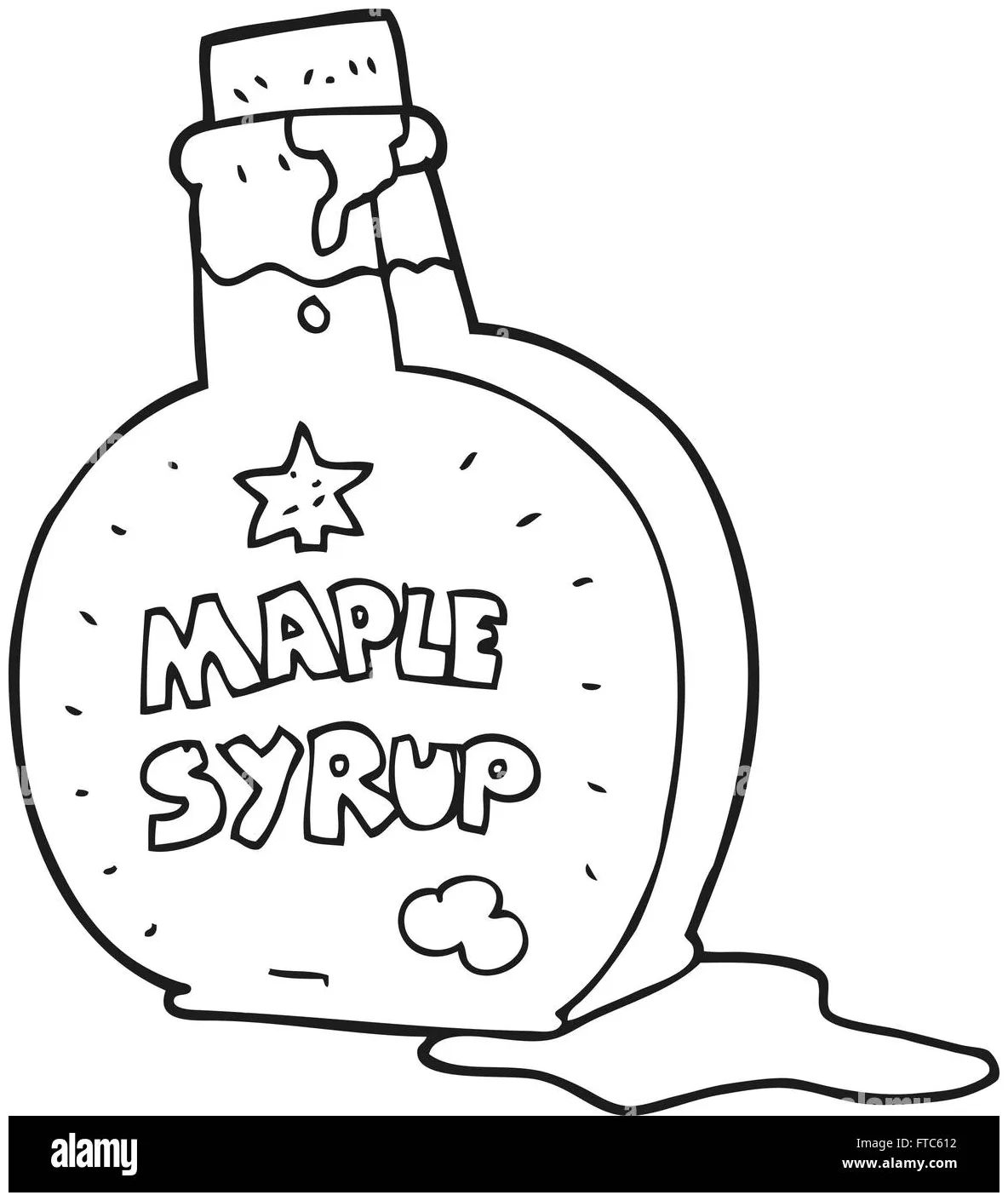 Syrup bottle coloring page coloring pages