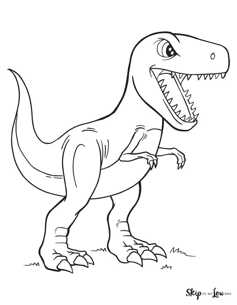 Terrifying T Rex Coloring Pages For Kids | Skip To My Lou | Image