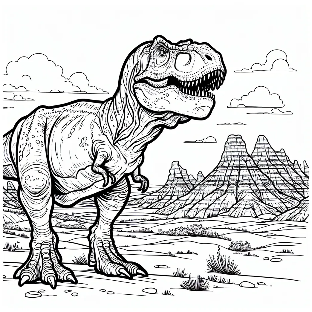 Cartoon T-Rex coloring page - GoGo Coloring