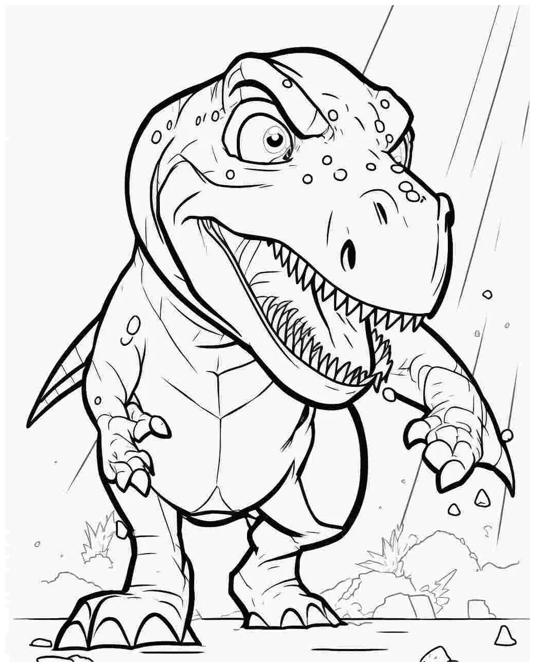 Roaring T-Rex - ColoringFunHouse