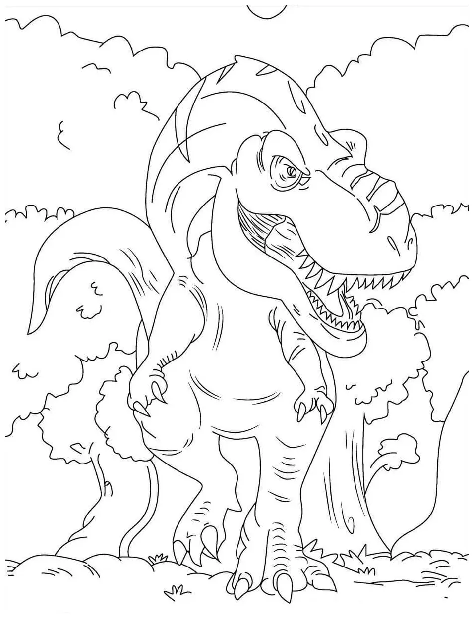 T-Rex coloring pages - ColoringLib
