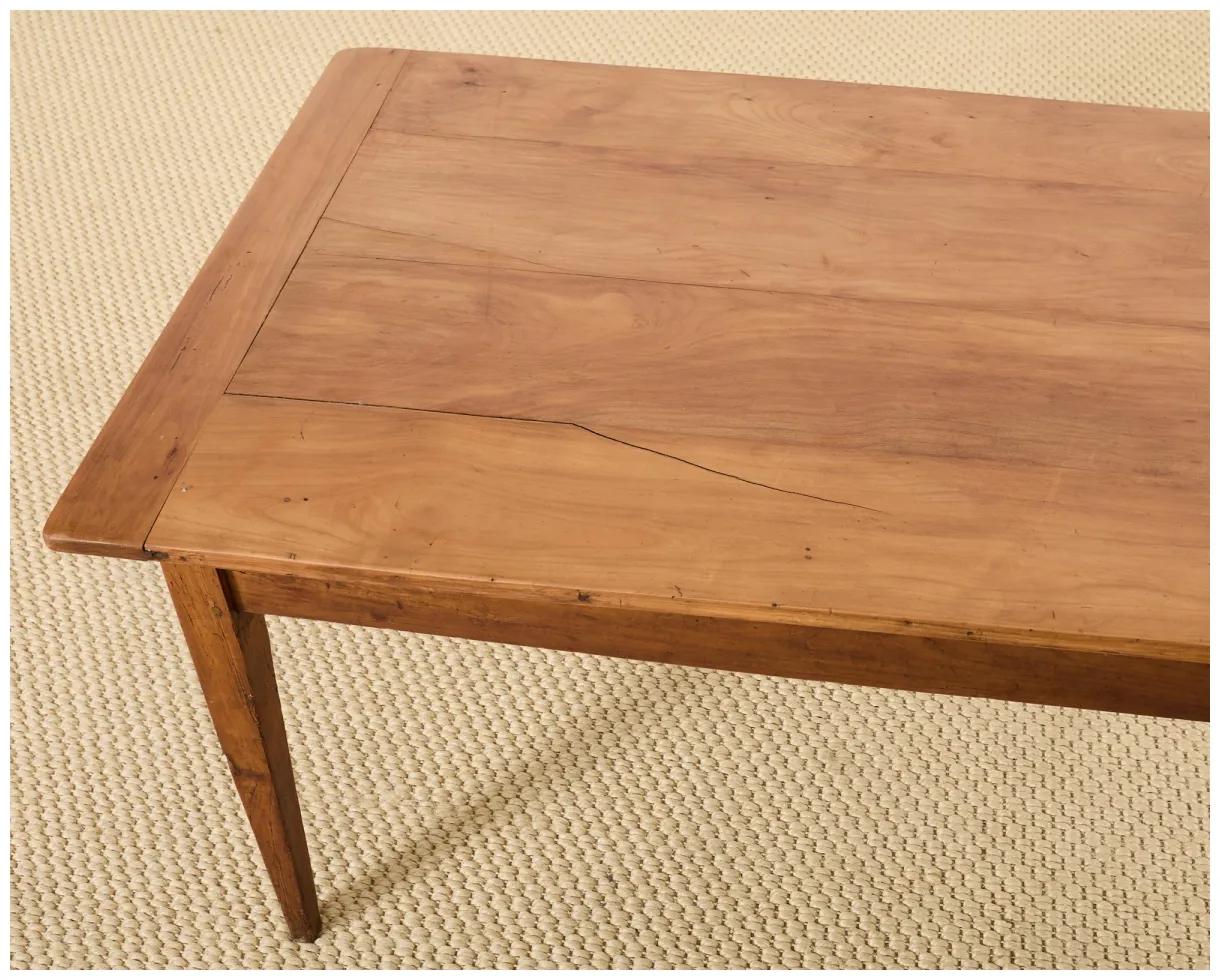19th century country french provincial fruitwood farmhouse dining table