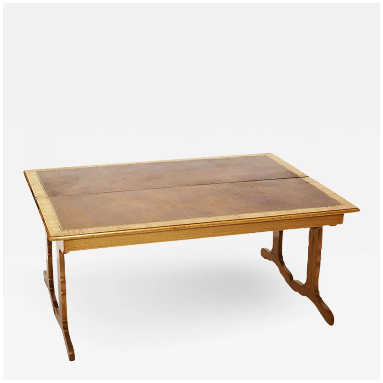 Jean-michel frank expanding tric-trac coffee table in oak by jean