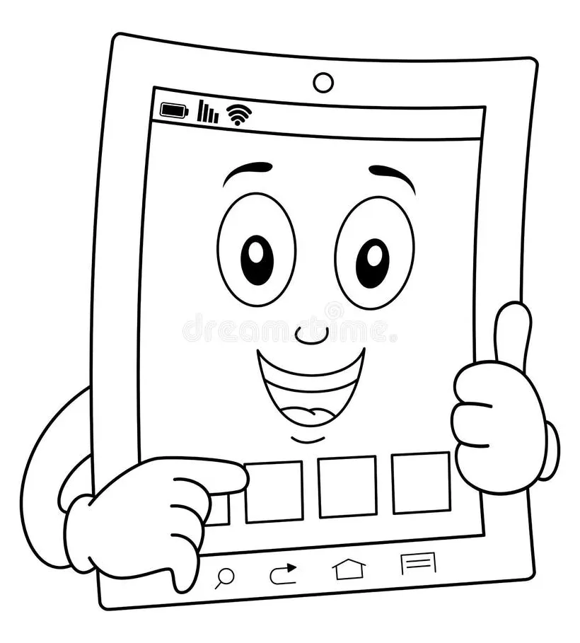 Tablet coloring coloring pages