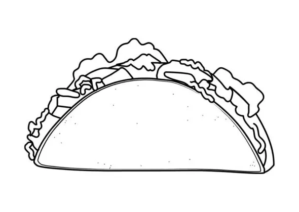 Taco coloring page