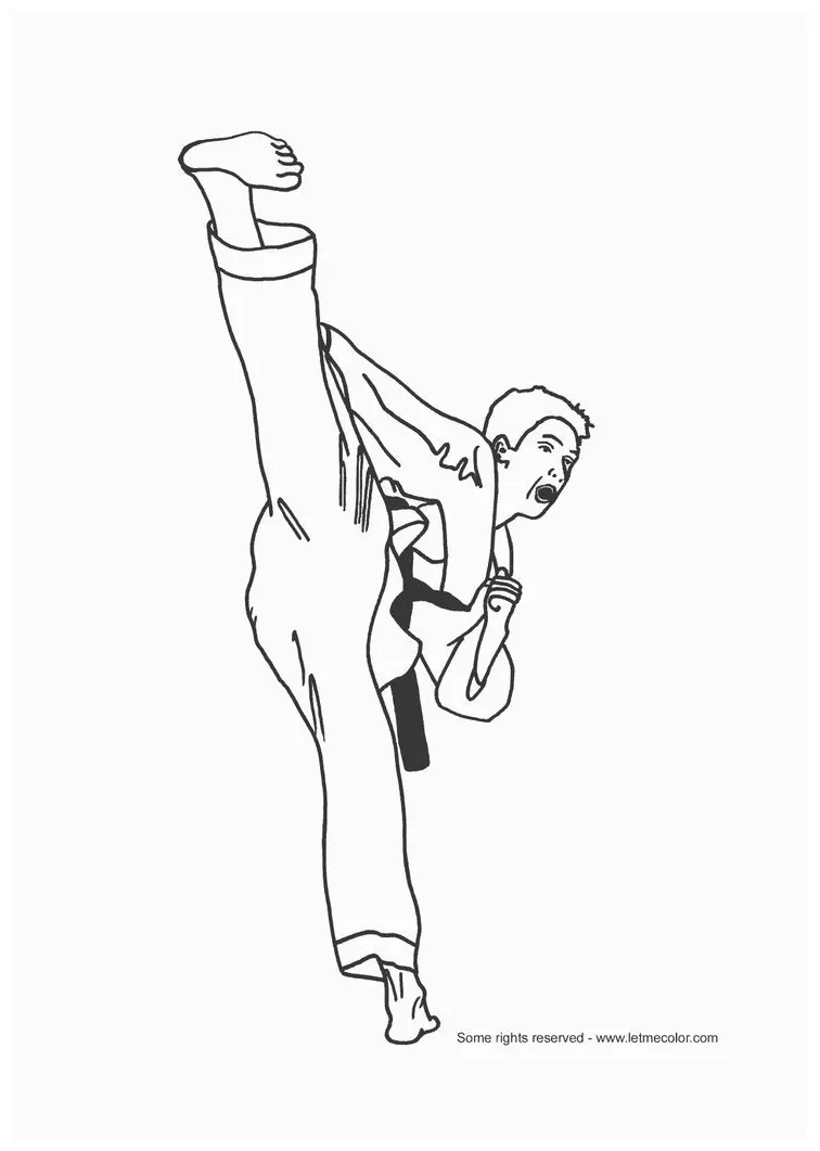 Taekwondo Coloring Pages for Fun and Educational Activities