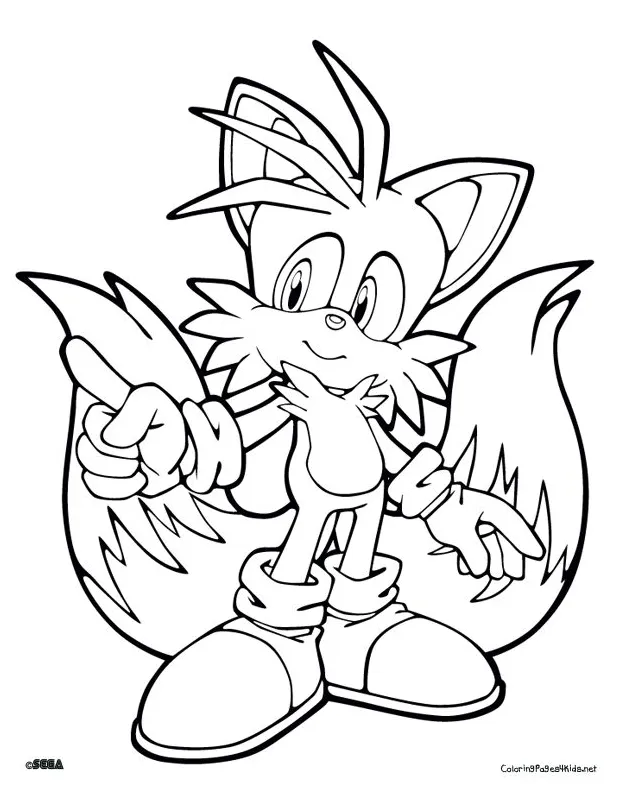 Tails Coloring Pages - Coloring Home