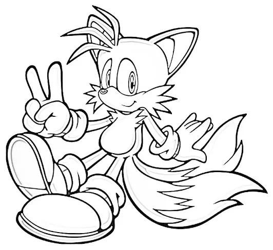 Tails The Fox Coloring Pages at GetColorings.com | Free printable