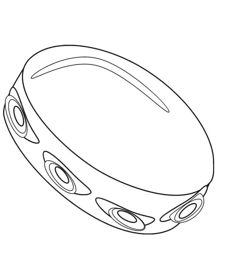 Simple tambourine printable coloring page