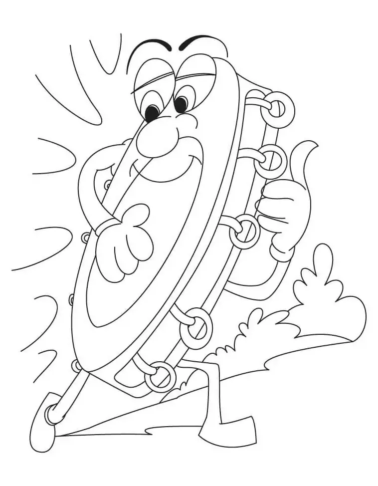 Cartoon tambourine