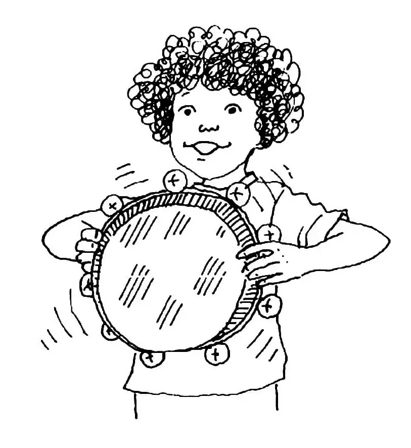 Cartoon tambourine