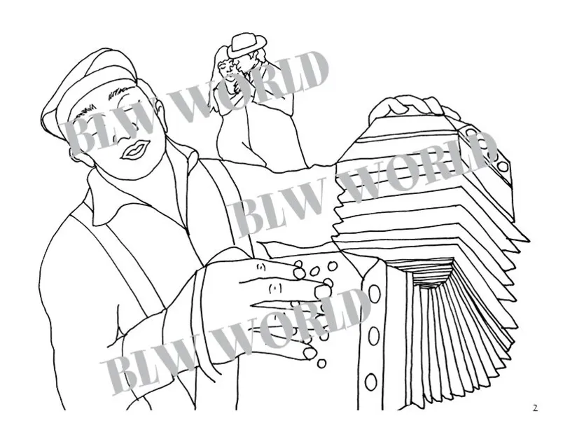 Tango coloring book, tango coloring pages, coloring pages, coloring