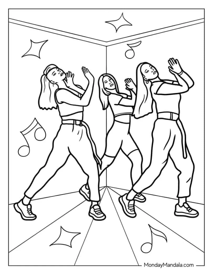 Printable dancer coloring pages [2025]